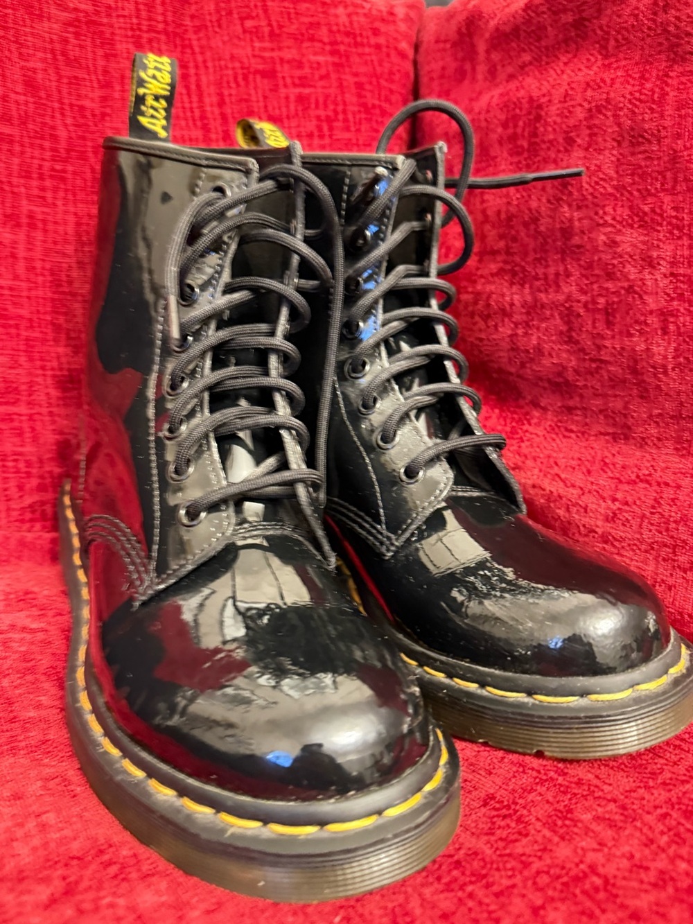 Dr. Martens 1460 Black Patent Leather Combat Boots Women’s US 8 Men’s 7